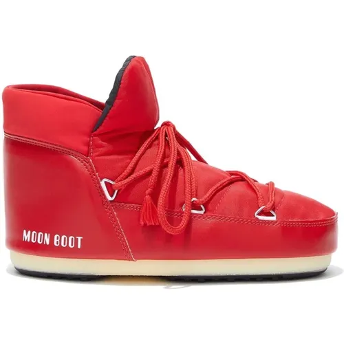 Rote Logo Stiefel , Damen, Größe: 37 EU - moon boot - Modalova