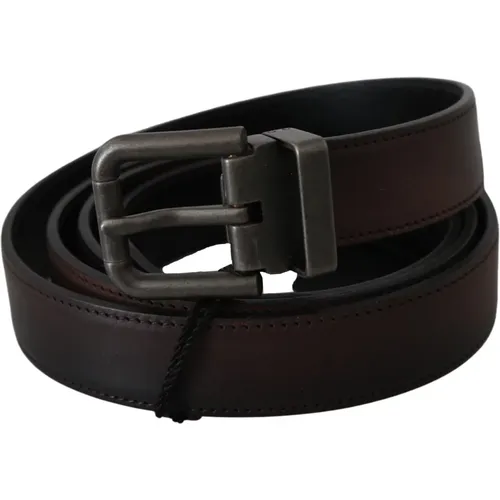 Belts, male, , Size: 115 CM Durable Leather Belt - Dolce & Gabbana - Modalova