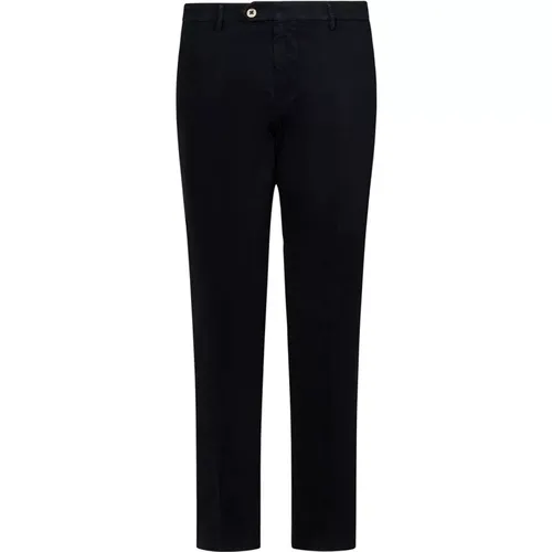 Chinos, male, , Size: W36 Navy Blue Slim Fit Trousers - Michael Coal - Modalova