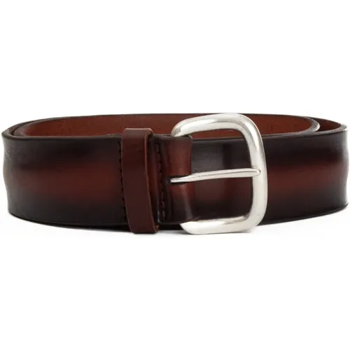 Belts, male, , Size: 95 CM Leather Belt Sheffield Buckle - Orciani - Modalova