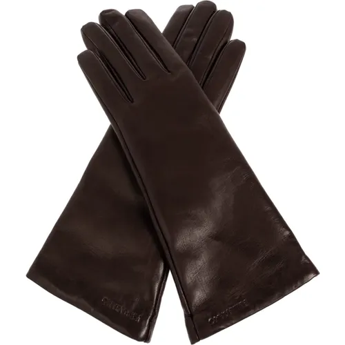Gloves, female, , Size: 7 IN Leather gloves - Ferragamo - Modalova