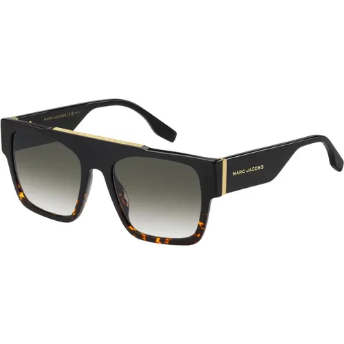 Havana/Green Shaded Sunglasses , male, Sizes: 54 MM - Marc Jacobs - Modalova