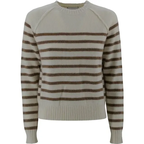 Cashmere Knitwear, female, , Size: L Striped Cashmere Sweater - Kujten - Modalova