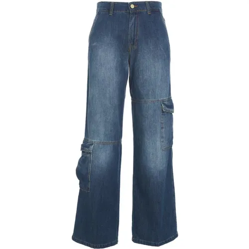 Blaue Jeans für Frauen , Damen, Größe: W27 - Kaos - Modalova