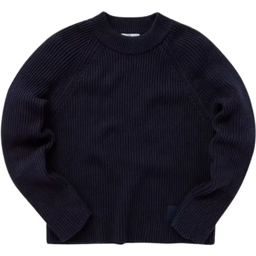 Ribbed Jumper with Raglan Sleeves , male, Sizes: S, XL - Ami Paris - Modalova