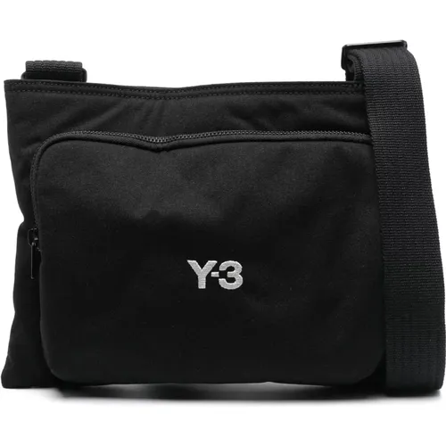 Schwarze Sacoche Tasche mit Logo-Print - Y-3 - Modalova
