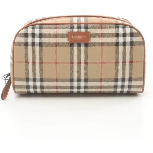 Pre-owned Clutches, female, , Size: ONE SIZE Pre-owned Canvas pouches - Burberry Vintage - Modalova