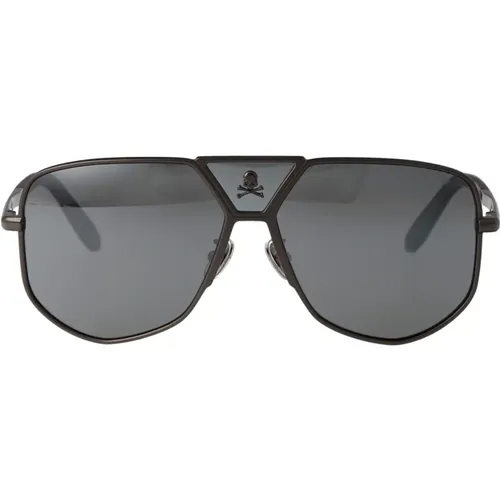 Sunglasses, male, , Size: 61 MM Skull Power Sunglasses - Philipp Plein - Modalova