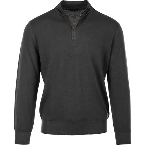 Grauer Pullover Half Zip Stil , Herren, Größe: XL - PAUL & SHARK - Modalova