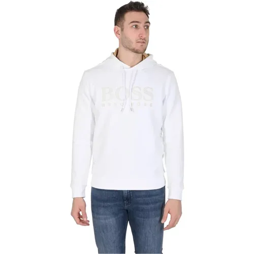 Cotton Blend Sweatshirt , male, Sizes: XL, M, S, L - Hugo Boss - Modalova