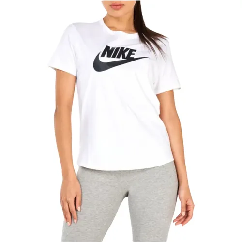 T-Shirts, female, , Size: XS Printed Short Sleeve Round Neck T-Shirt - Nike - Modalova