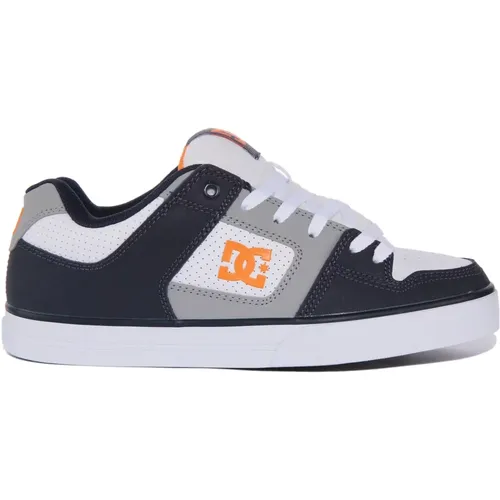 Pure White Navy Lace-up Shoes Men , male, Sizes: 6 1/2 UK - DC Shoes - Modalova