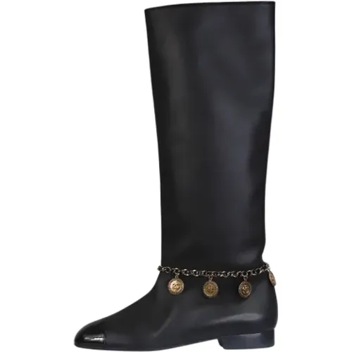 Pre-owned Leather boots , female, Sizes: 4 UK - Chanel Vintage - Modalova
