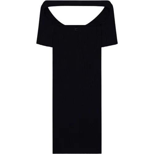 Hyperbole Rib Knit Mini Dress , female, Sizes: S, M - Courrèges - Modalova