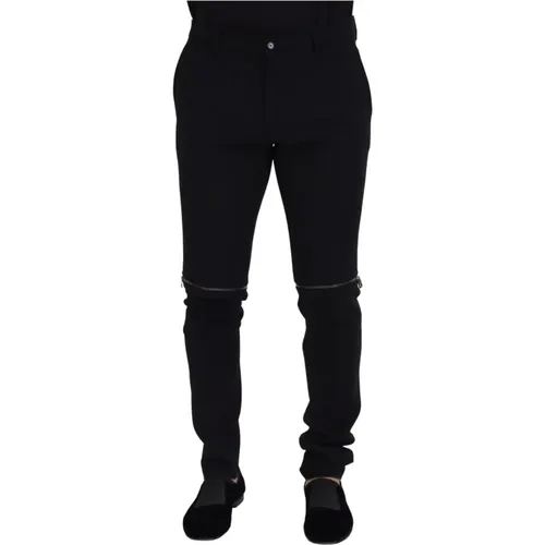 Wool Convertible Men Pants , male, Sizes: XL - Dolce & Gabbana - Modalova