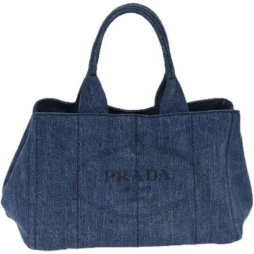 Pre-owned Tote Bags, female, , Size: ONE SIZE Pre-owned Canvas handbags - Prada Vintage - Modalova