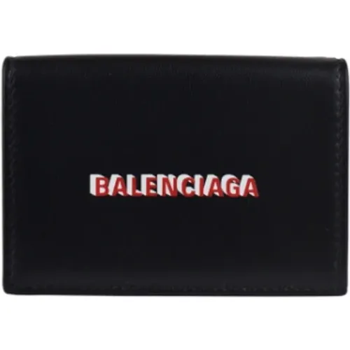 Mini Leder Geldbörse mit Logo - Balenciaga - Modalova