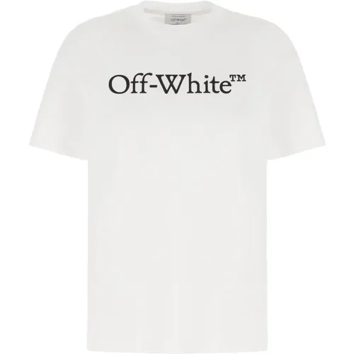 Casual Baumwoll T-Shirt Off White - Off White - Modalova