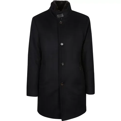 Navy Bond-Fur-Le Coat , male, Sizes: L, XL, M, 2XL - Moorer - Modalova