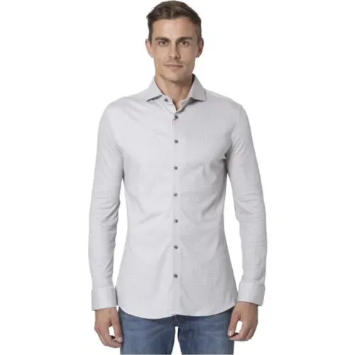 Weißes Hahnentritt Luxury Line Hemd , Herren, Größe: XL - Desoto - Modalova