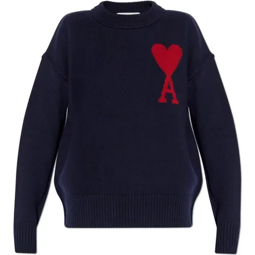 Wollpullover mit Logo Ami Paris - Ami Paris - Modalova