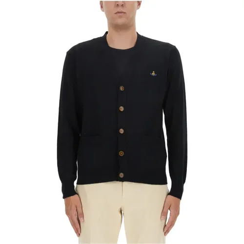 Luxuriöser Logo-Cardigan, Italienisches Design , Herren, Größe: M - Vivienne Westwood - Modalova