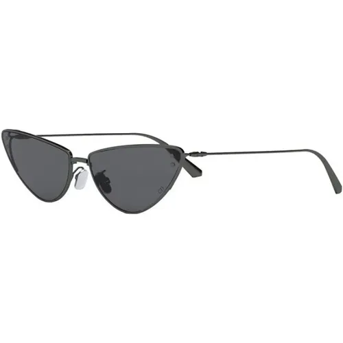 Stylish Gunmetal Sunglasses with Smoke Lenses , unisex, Sizes: 63 MM - Dior - Modalova