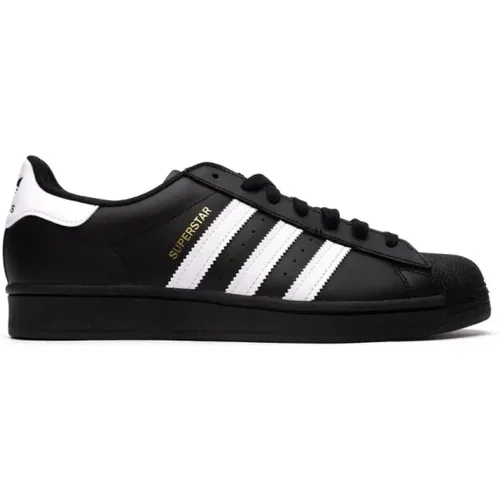 Junior Black and White Striped Sneakers , male, Sizes: 1 1/2 UK - Adidas - Modalova