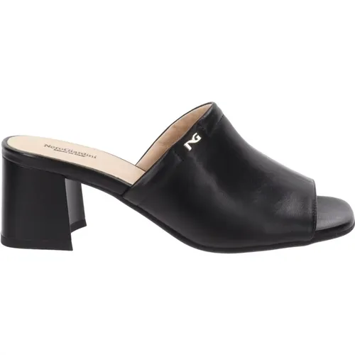 Leather Women's Sandals Slip-On Closure , female, Sizes: 5 UK, 6 UK, 4 UK, 2 UK, 3 UK - Nerogiardini - Modalova