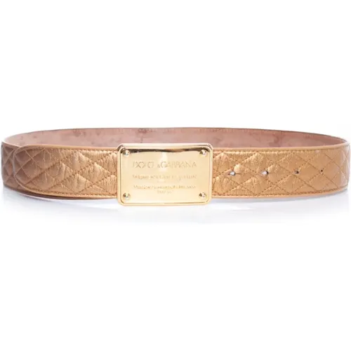 Pre-owned Accessories, female, , Size: ONE SIZE leather belt - Dolce & Gabbana Pre-owned - Modalova