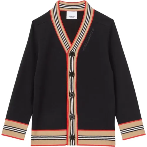 Schwarzer Strick Cardigan Pullover - Burberry - Modalova