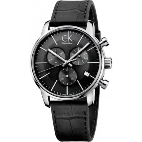 Elegant Quartz Watch with Dial and Leather Strap , female, Sizes: ONE SIZE - Calvin Klein - Modalova