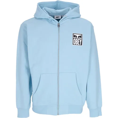 Augen Icon Zip Hoodie Premium French Terry , Herren, Größe: L - Obey - Modalova