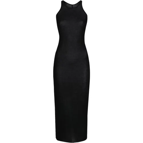 Schwarzes Geripptes Durchsichtiges Kleid , Damen, Größe: XS - Rick Owens - Modalova