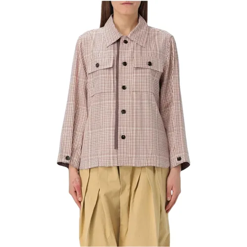 Shirts, female, , Size: 2XS Stylish Checked Cotton Shirt - Bottega Veneta - Modalova