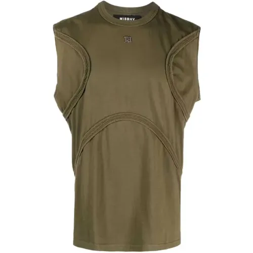 Ärmelloses Grunge Olive T-Shirt , Damen, Größe: S - MISBHV - Modalova