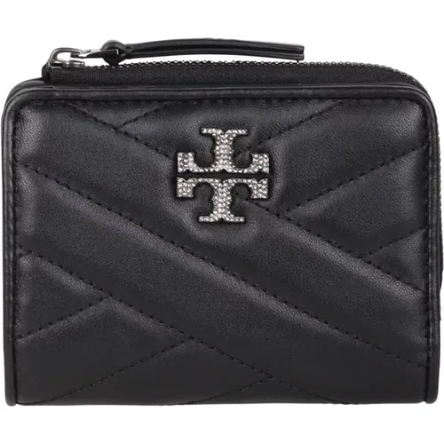 Quilted Leather Wallet with Double T Motif , female, Sizes: ONE SIZE - TORY BURCH - Modalova