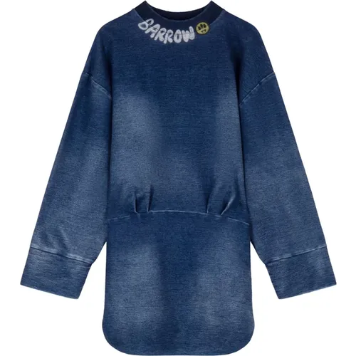 Sweatshirt mit Denim-Effekt , Damen, Größe: XS - BARROW - Modalova