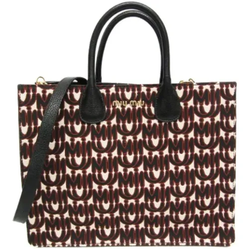 Pre-owned Tote Bags, female, , Size: ONE SIZE Pre-owned Leather shoulder-bags - Miu Miu Pre-owned - Modalova