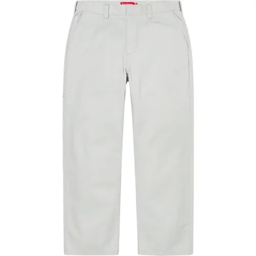 Limited Edition Work Pant Light Grey , male, Sizes: W34 - Supreme - Modalova