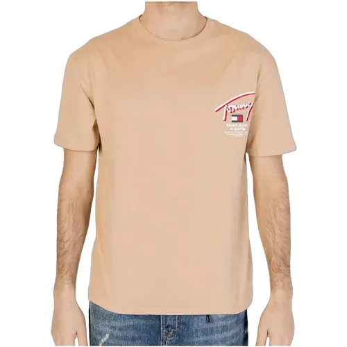T-Shirt Tjm Reg 3D Street Ja , Herren, Größe: 2XL - Tommy Jeans - Modalova