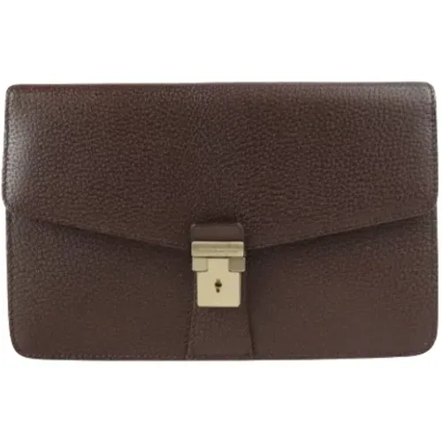 Pre-owned Clutches, unisex, , Size: ONE SIZE Pre-owned Leather clutches - Salvatore Ferragamo Pre-owned - Modalova