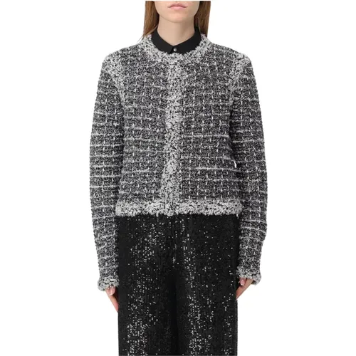 Tweed Jackets, female, , Size: M Tweed Knit Cardigan Sweater - Karl Lagerfeld - Modalova