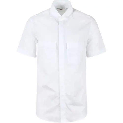 Double Pocket Cotton Poplin Shirt , male, Sizes: XL, 2XL, M - Low Brand - Modalova