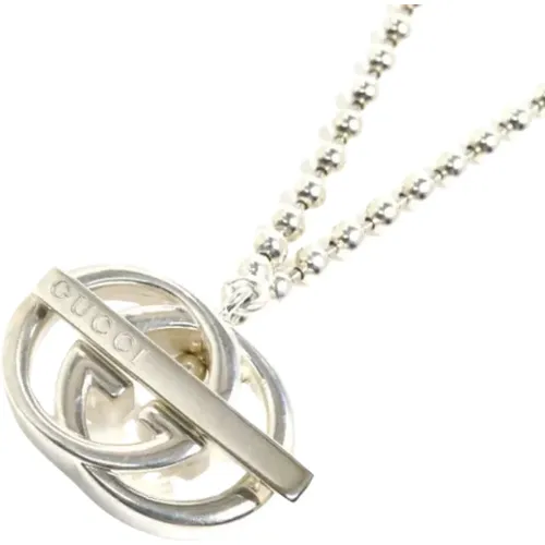 Pre-owned Jewellery, female, , Size: ONE SIZE Pre-owned Silver necklaces - Gucci Vintage - Modalova