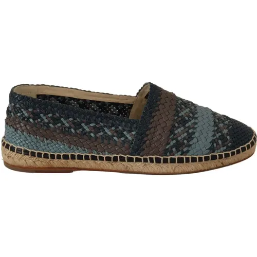 Espadrilles, male, , Size: 7 US Gray Slip On Buffalo Espadrille Shoes - Dolce & Gabbana - Modalova