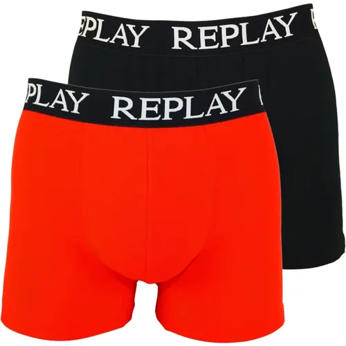 Sporty Boxer Trunks 2-Pack Basic Logo - Replay - Modalova