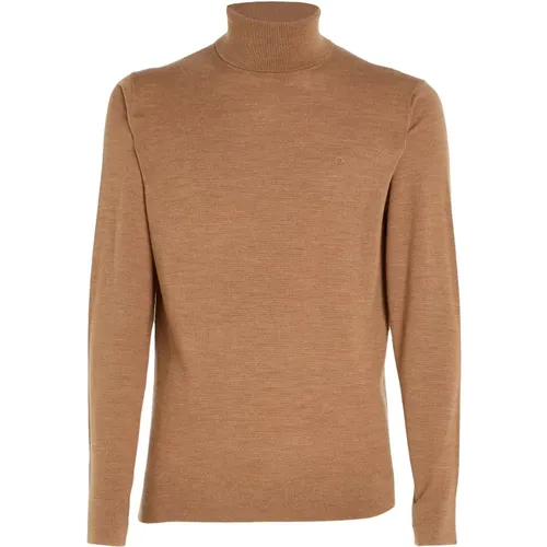 Turtlenecks, male, , Size: L Mens Turtleneck Sweater Wool Blend - Calvin Klein - Modalova