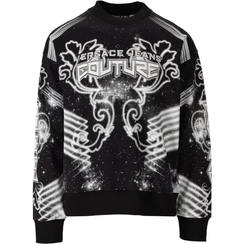 Sweatshirts, male, , Size: S Galaxy Panel Sweatshirt - Versace Jeans Couture - Modalova