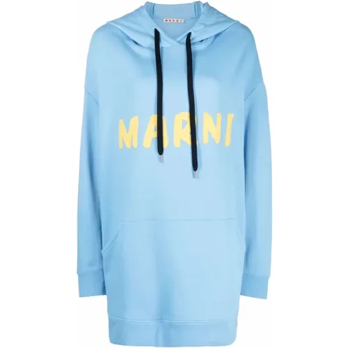 Logo Hooded Sweatshirt , female, Sizes: XS, S - Marni - Modalova